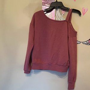 Junior's It's Fashion Cold Shoulder Sweatshirt